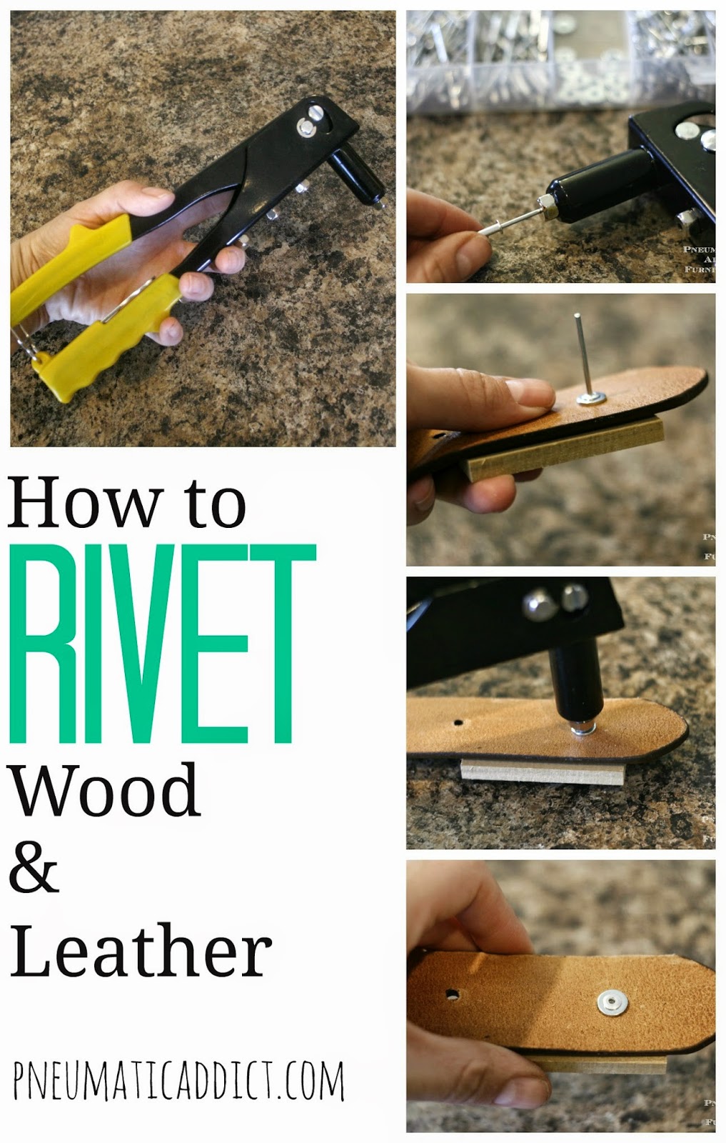 How to Rivet Wood and/or Leather